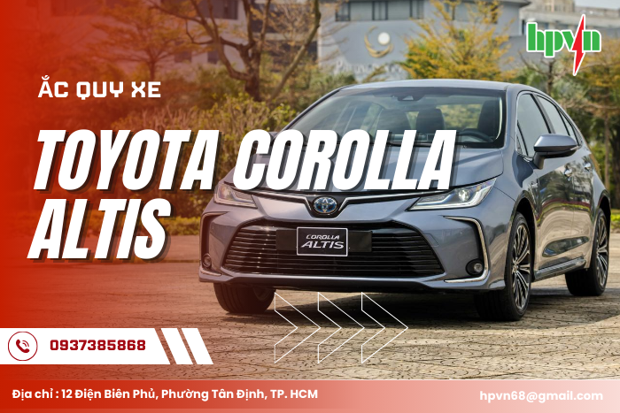 Xe Toyota Corolla Altis d&ugrave;ng loại ắc quy n&agrave;o?