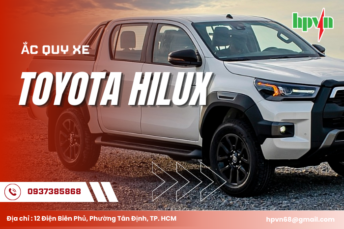 XE Toyota Hilux d&ugrave;ng b&igrave;nh ắc quy loại n&agrave;o?